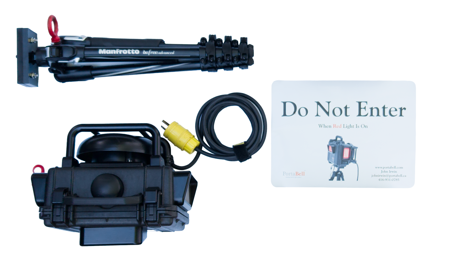 Additional PortaBell unit ā includes the portable bell and light head, stand, and magnetic warning sign.
