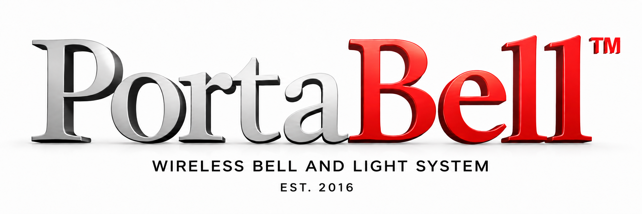PortaBell wireless bell and light system logo, established in 2016.